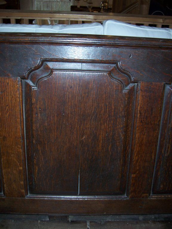 19th Century Oak Panneled Bench For Sale