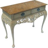 Carved Painted Sideboard with Faux Marble Top