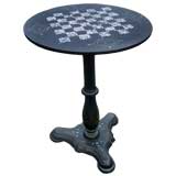 Round Black Painted Pedestal Table