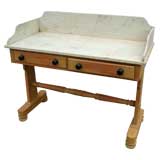 Pine Desk or WEash Stand with Faux marble top