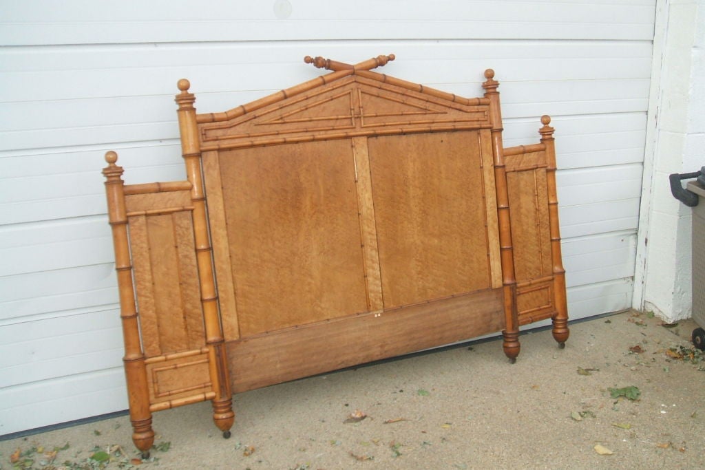 French Bamboo Antique King Headboard at 1stdibs