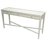 Painted Console Table with X Stretcher