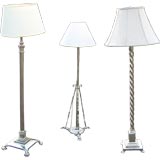 Polished Nickel Plated Antique Floor Lamps