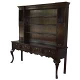 Used Oak Hutch with Queen Anne Legs