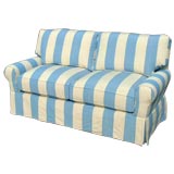 CR Laine Blue Striped  Sofa