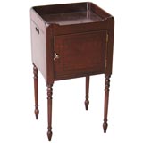 Mahogany End Table with Greek Key Inlay