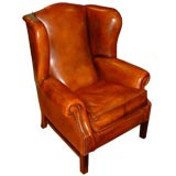 ALBURY WING LEATHER CHAIR