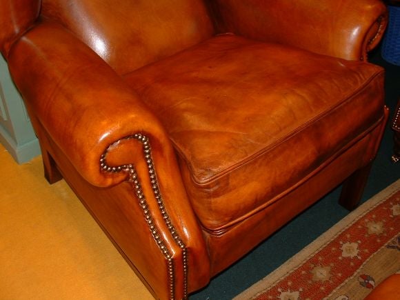 ALBURY WING LEATHER CHAIR