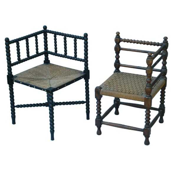 antique bobbin corner chair at 1stDibs