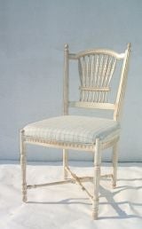 Wheat Back Cross Base Painted Chair