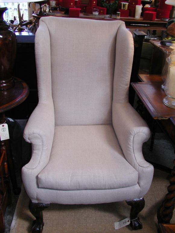 Pair of Georgian Antique Winged Arm Chairs. $4500