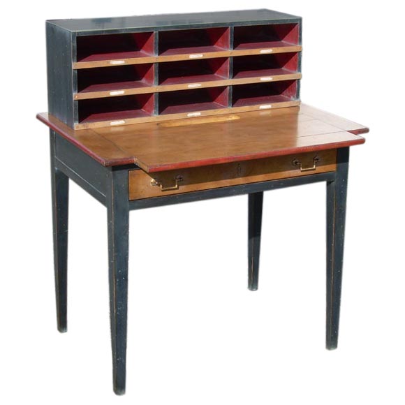 French Cherry Painted Desk For Sale