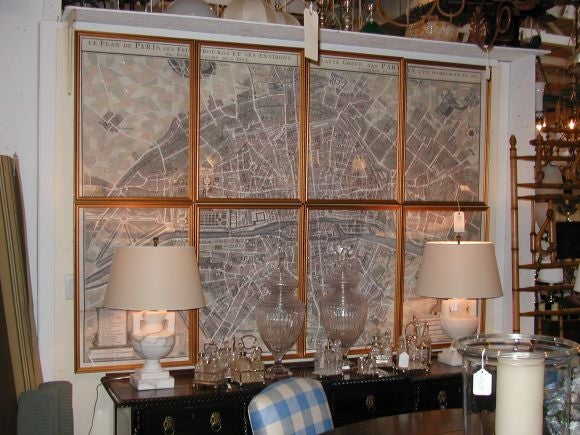 Sectional Map of Paris For Sale 1