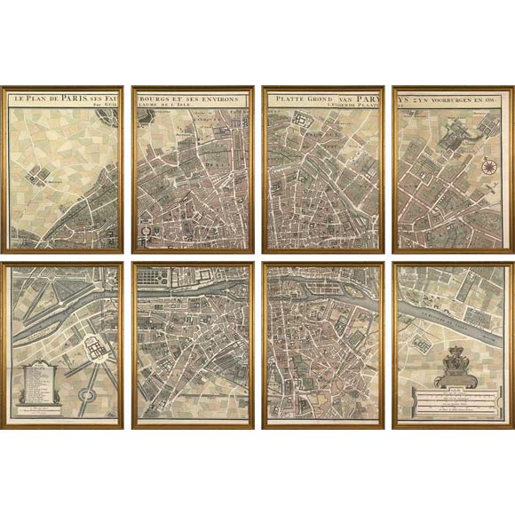 Sectional Map of Paris For Sale