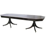 Oak Double Pedestal Dining Room Table