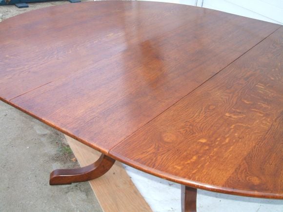 Contemporary Custom-Made Oak Dining Table For Sale