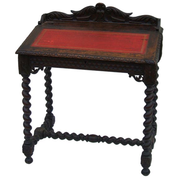 Victorian Oak Writing Table For Sale