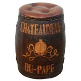 wine barrel stools Leather Seat Wine Barrel Stool