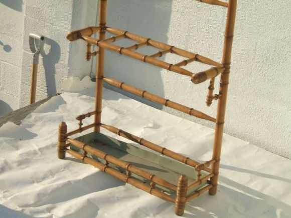 Faux Bamboo Coat Stand In Good Condition In Bridgehampton, NY