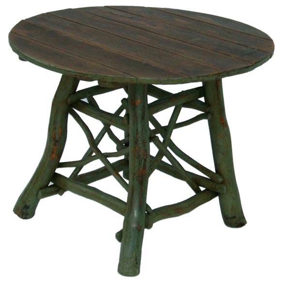 Round Plank Top Table Twig Table