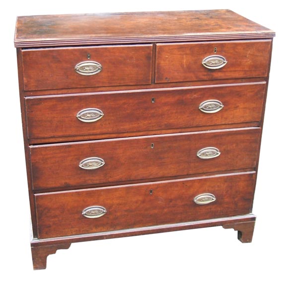 Mahogony 5 Drawered Chest of Drawers For Sale