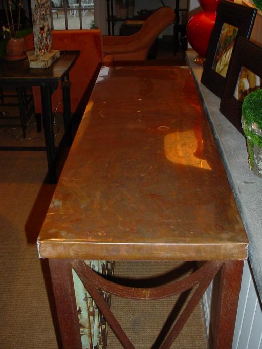 Copper Top Iron Console