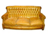 Retro Leather Sofa and Chair