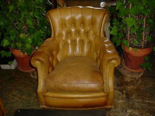 Leather Sofa and Chair