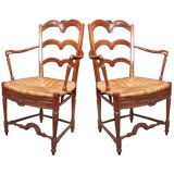 Antique Pair of 18th Century Provincial Armchairs