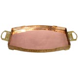 Brass and Copper Tray by Serrurier-Bovy