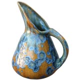 Antique French Pierrefonds Pottery Pitcher