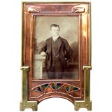 Antique Copper and Brass Picture Frame