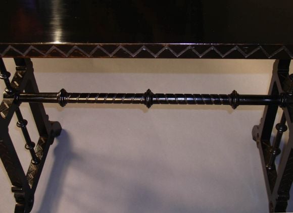 Ebonized sidetable / attributed to Christopher Dresser