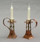 A pair of Jugendstil period candlesticks
