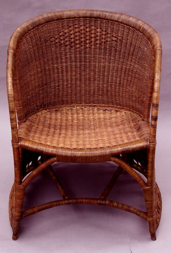 English Cane Tub Chair by Dryad & Co.