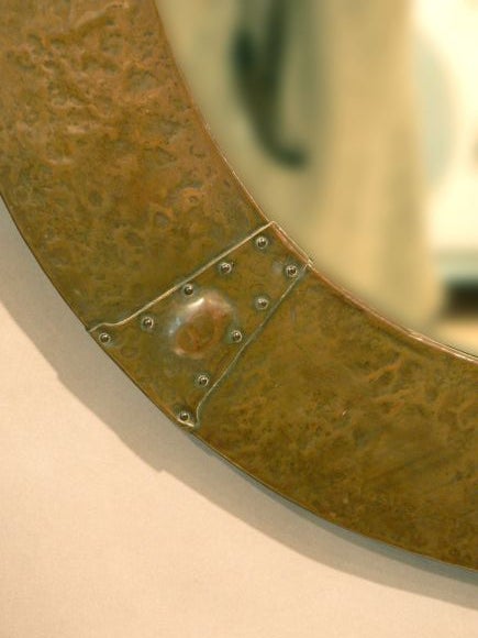 Liberty hammered copper mirror