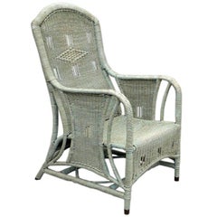 Secessionist Influence Cane Armchair
