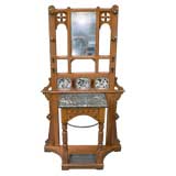 Antique An Arts and Crafts period oak hall stand