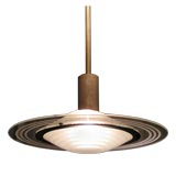 A glass chandelier by Steuben