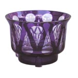 An Art Deco period Bohemian overlay glass bowl