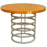 A modern circular side table