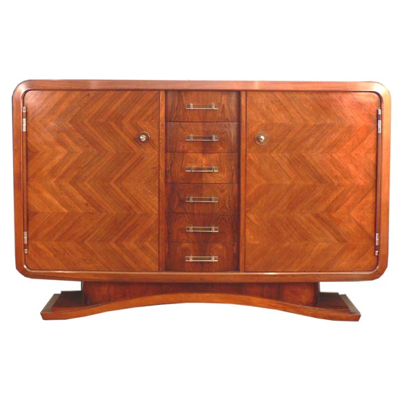 An Art Deco Palisander Wood Side Board by J. Rual