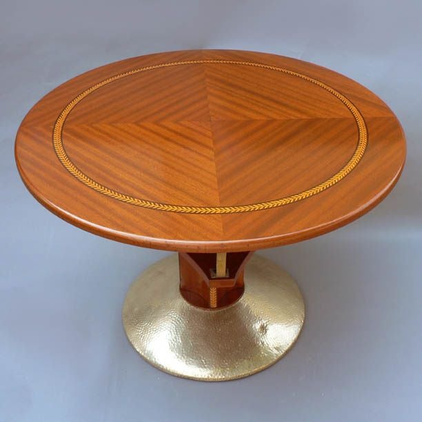 Austrian Secessionist Period Circular Game Table In Excellent Condition For Sale In Long Island City, NY