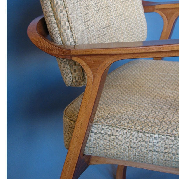 Mid-Century Modern Modernist Armchairs Designed by Philippe Neerman For Sale