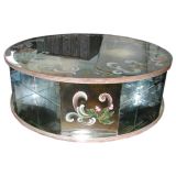 Vintage Mirrored Revolving Coffee Table