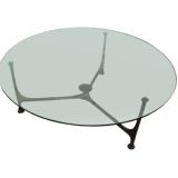 Forged Iron and Glass Huge Arbus Coffee Table