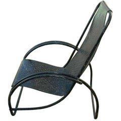 Vintage Very Unusual Adjustable Metal Garden Chair