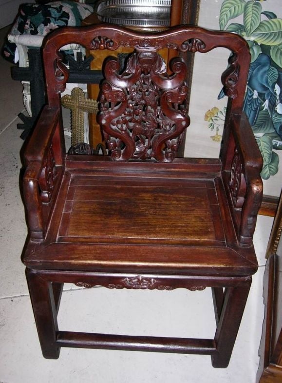 19th Century Pair of Very Old Chinese Emperor Chairs