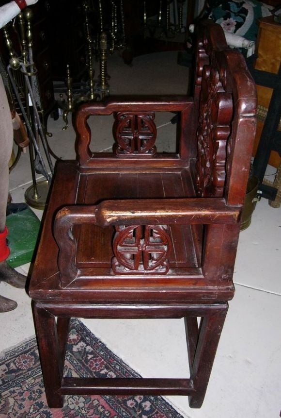 Pair of Very Old Chinese Emperor Chairs 3