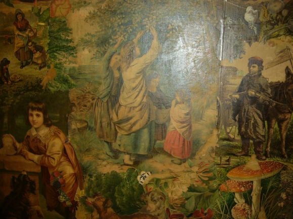 Large English Decoupage Screen 2